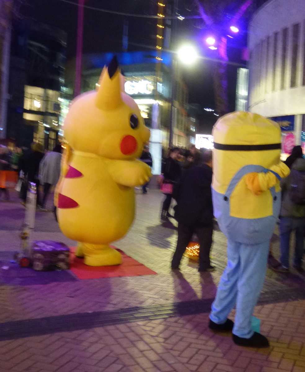 Pikachu and a Minion